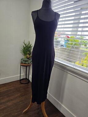 Agolde Black Spaghetti-Strap Maxi Dress